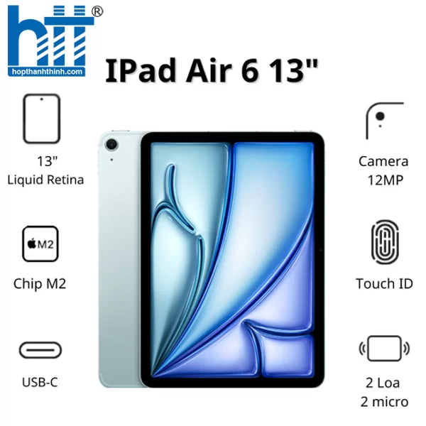 HỢP THÀNH THỊNH - Máy tính bảng Apple IPad Air 6 13inch Wifi (8GB/ 512GB/ Blue/ MV2K3ZA/A)