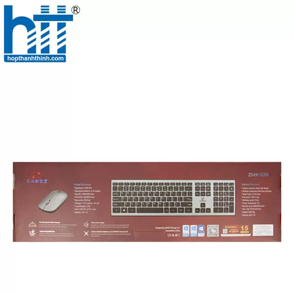 HTT - Bộ bàn phím chuột quang không dây ZADEZ ZMK- 530G