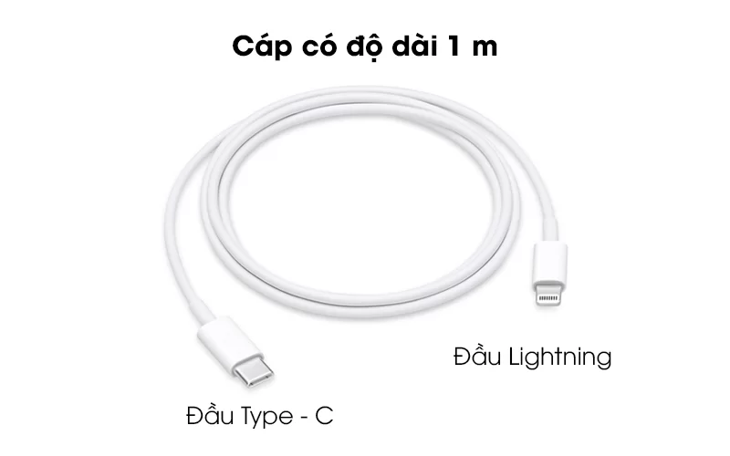 Cáp dài 1 m - Cáp Type C- Lightning 1m Apple MX0K2 Trắng
