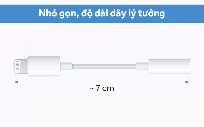 Cáp chuyển đổi Lightning sang 3.5mm Apple MMX62 thiết kế nhỏ gọn