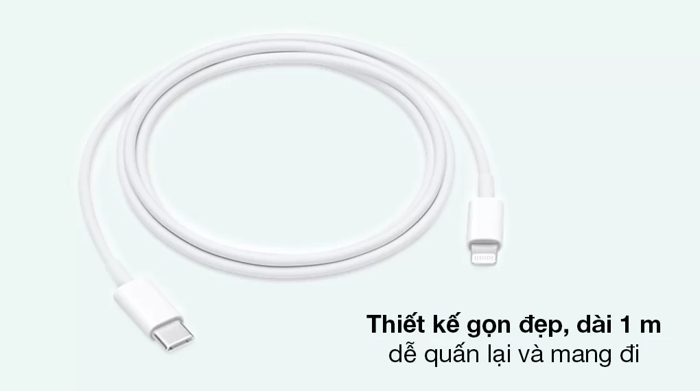 Cáp Type C - Lightning 1m Apple MM0A3 Trắng - Gọn nhẹ, bề mặt phủ sắc trắng trẻ trung