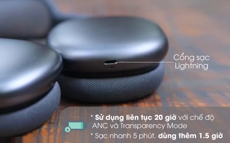 Pin khỏe - Tai nghe chụp tai Bluetooth AirPods Max Apple MGYH3/ MGYJ3/ MGYL3