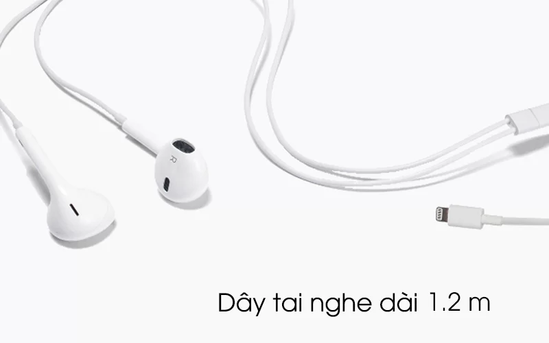 Tai nghe nhét trong EarPods Lightning Apple MMTN2 có chiều dài dây 1.2 m