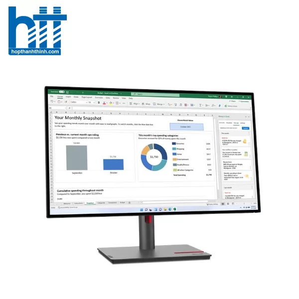 HTT - Màn hình Lenovo Think Vision P27h-30 63A1GAR1WW (27Inch/ 2K (2560x1440)/ 4ms/ 60HZ/ 350cd/m2/ IPS/ USB-C)