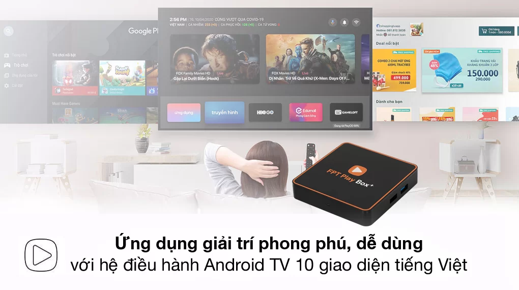 Dễ dùng, ứng dụng phong phú - TV Box FPT Play Box+ T550