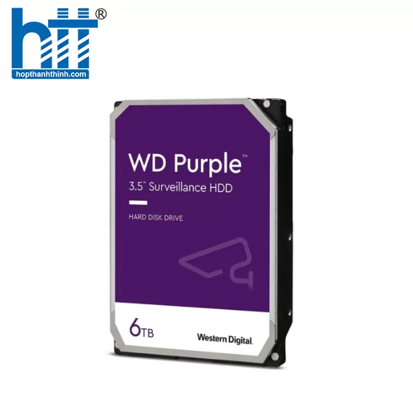 Hợp Thành Thịnh - Ổ cứng HDD WD Purple 6TB 3.5 inch, 5400RPM, SATA, 256MB Cache (WD64PURZ) 