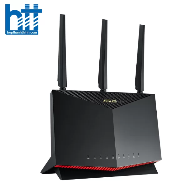 HTT - Bộ phát wifi 6 Asus RT-AX86U Pro (Chuẩn AX/ AX5700Mbps/ 3 Ăng-ten ngoài/ Wifi Mesh/ Dưới 80 User)