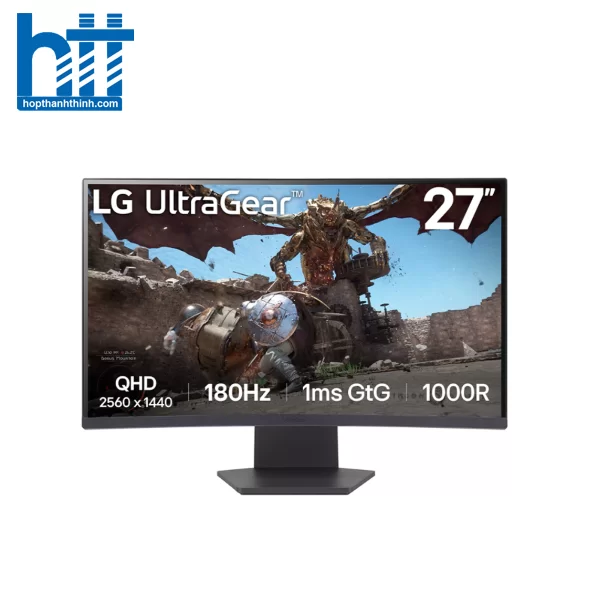 HTT - Màn hình cong gaming LG UltraGear 27GS60QC-B (27Inch/ QHD (2560x1440)/ 1ms/ 180Hz/ 300cd/m2/ VA