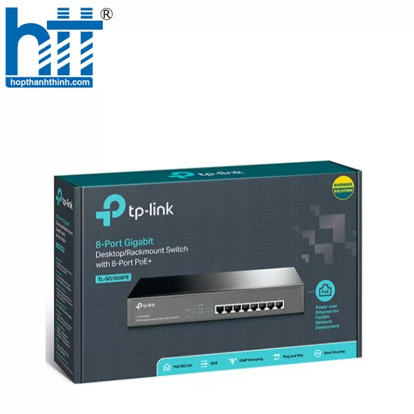 Hợp Thành Thịnh - Switch TP-Link TL-SG1008MP (Gigabit (1000Mbps)/ 8 Cổng/ 8 cổng PoE/ Vỏ Thép)