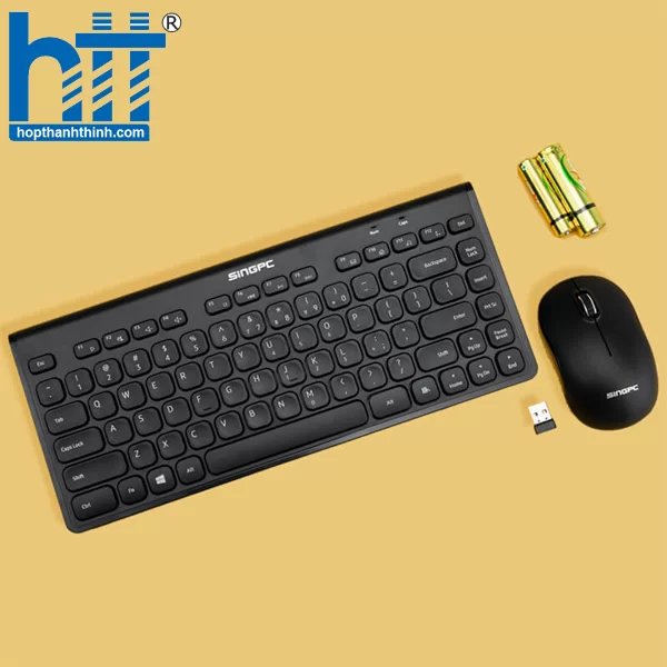 Hợp Thành Thịnh - Bộ bàn phím và chuột không dây SingPC WKB-L264CB Đen