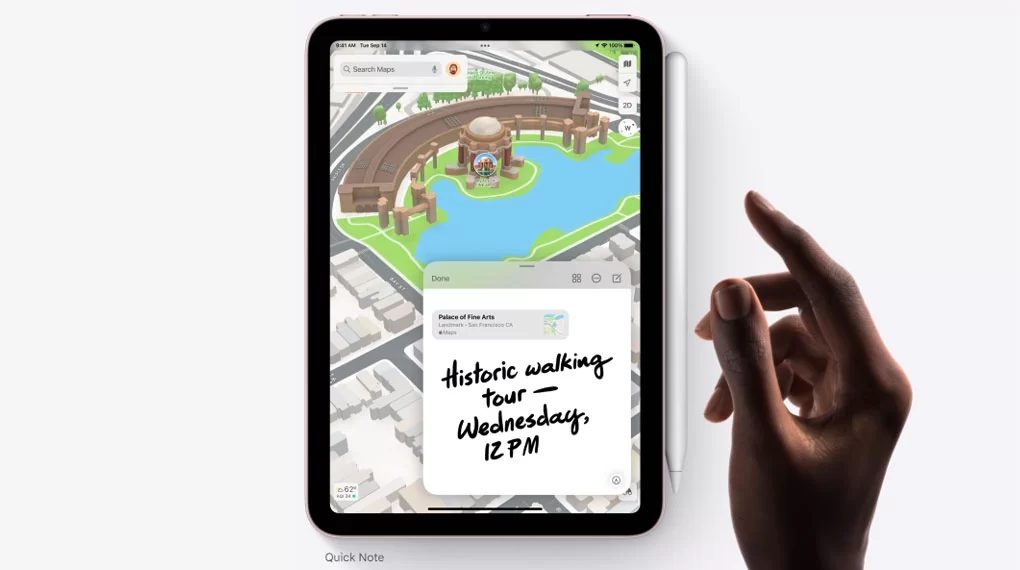 Kết nối nhanh chóng với Apple Pencil - iPad mini 6 WiFi Cellular 64GB 