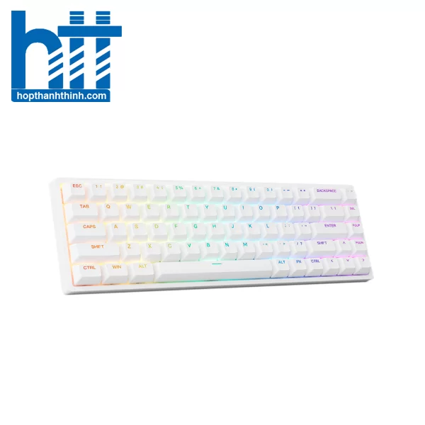 HTT - Bàn phím cơ AKKO 3068 v2 RGB - White (Hotswap - RGB - Akko CS switch Jelly Purple)