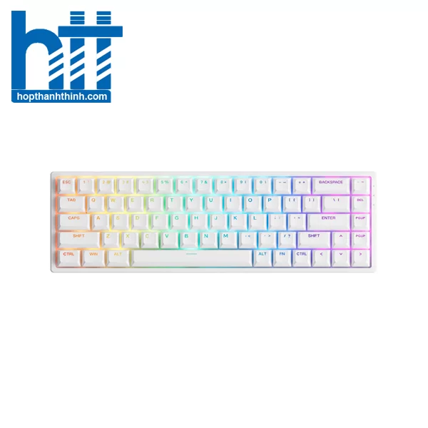HTT - Bàn phím cơ AKKO 3068 v2 RGB - White (Hotswap - RGB - Akko CS switch Jelly Purple)