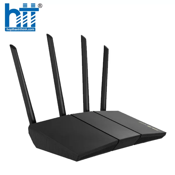 Hợp Thành Thịnh - Bộ phát wifi 6 Asus RT-AX57 (Chuẩn AX/ AX3000Mbps/ 4 Ăng-ten ngoài/ Wifi Mesh/ 45User)