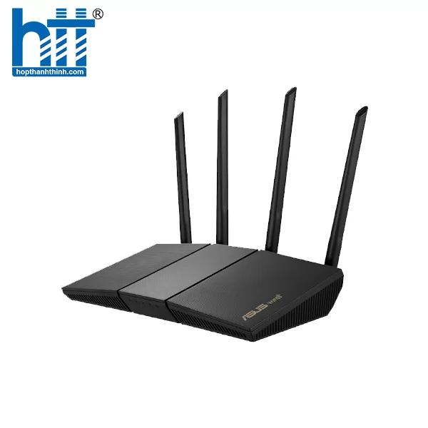 Hợp Thành Thịnh - Bộ phát wifi 6 Asus RT-AX57 (Chuẩn AX/ AX3000Mbps/ 4 Ăng-ten ngoài/ Wifi Mesh/ 45User)