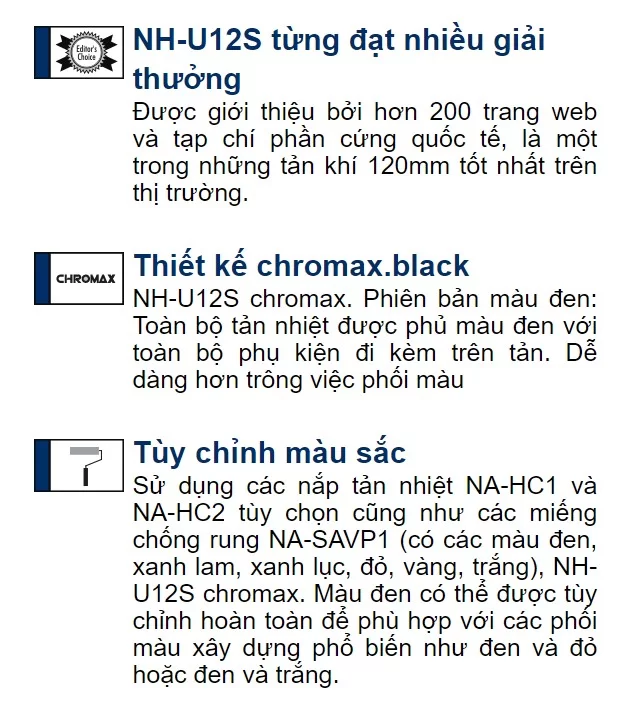 Tản nhiệt khí Noctua NH-U12S Chromax Black