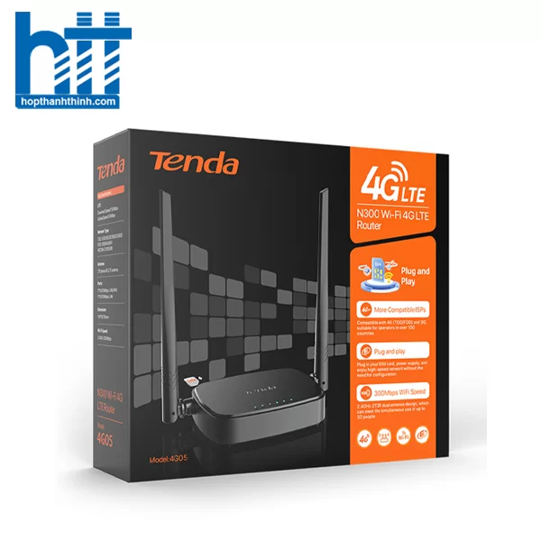 Hợp Thành Thịnh - Router Wifi Tenda 4G05 dùng SIM 4G LTE 300Mbps