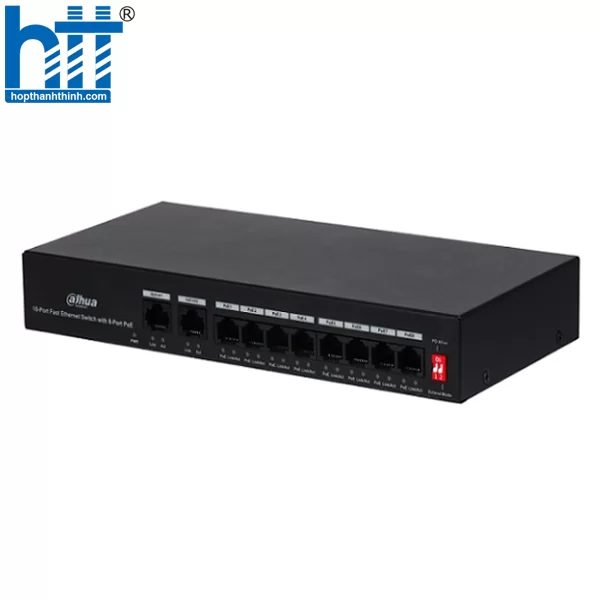 HỢP THÀNH THỊNH - Switch PoE 8 port DAHUA DH-PFS3010-8ET-65 tốc độ nhanh