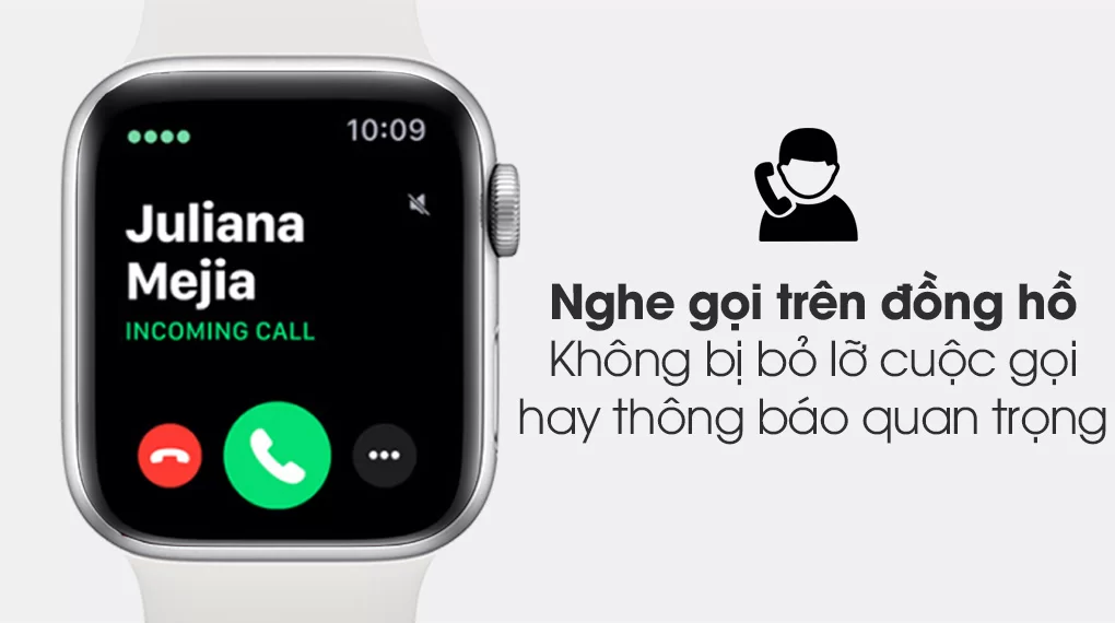 Apple Watch S3 GPS 38mm viền nhôm dây cao su trắng hỗ trợ tính năng nghe gọi và nhận thông báo ngay trên đồng hồ