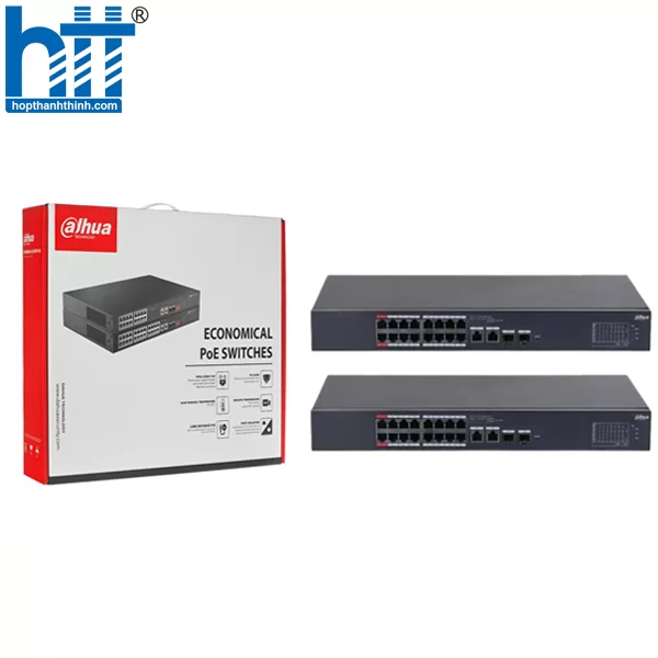 HỢP THÀNH THỊNH - Switch PoE Cloud 18 port DAHUA DH-CS4218-16ET-135