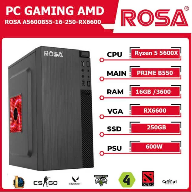 Hợp Thành Thịnh MÁY TÍNH BÀN ROSA AG5600B55-16-250RX6600