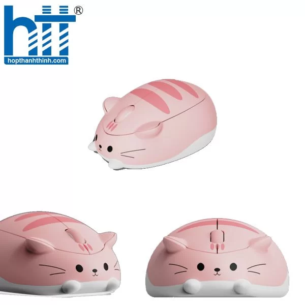 Hợp Thành Thịnh - Chuột không dây Akko Cat Theme Mouse Pink ANGIE