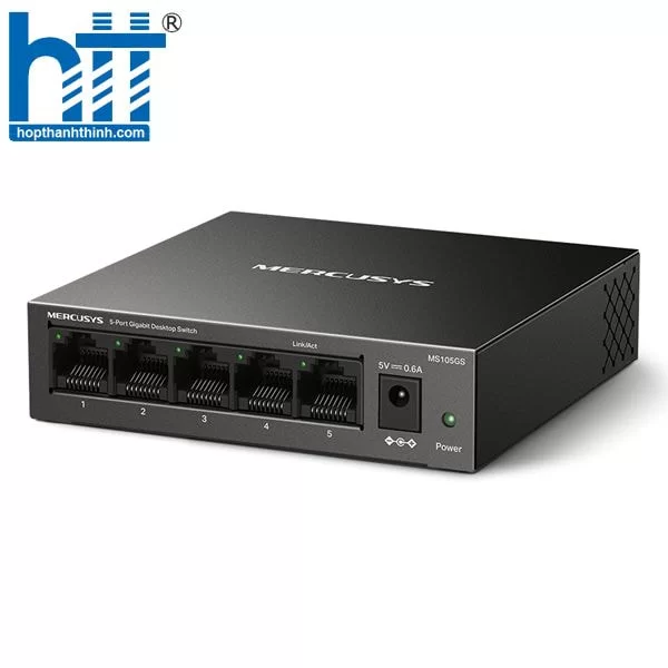 Switch Mercusys MS105GS – Chia mạng Gigabit ổn định