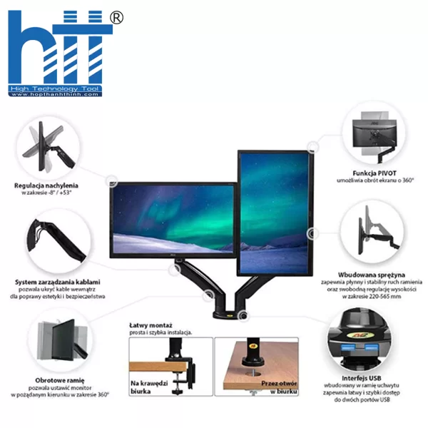 HTT - Giá treo màn hình North Bayou Dual Monitor NB-G32