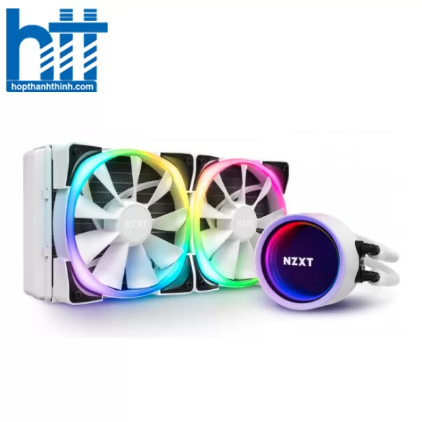 HTT - Tản nhiệt nước CPU NZXT Kraken X53 RGB - 240mm White (RL-KRX53-RW) 