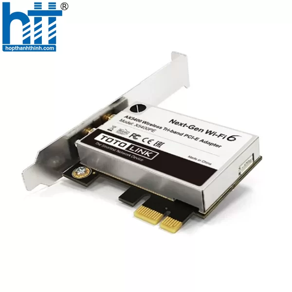 HỢP THÀNH THỊNH - Card Wifi Totolink X5400PE | PCIe | Wifi 6E + Bluetooth 5.2 | 5400Mbps