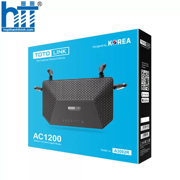 HTT - Router Totolink A3002R-V4 Wi-Fi băng tần kép Gigabit AC1200