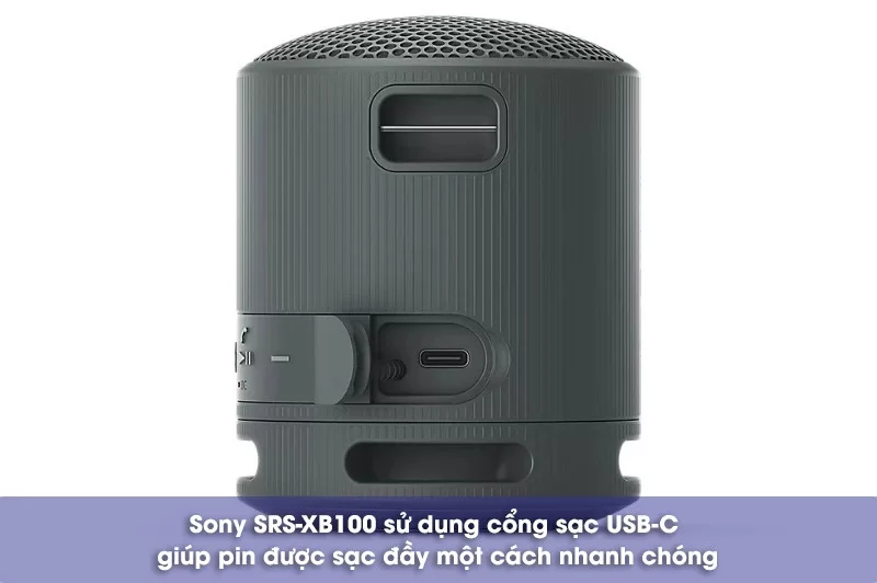 sony srs cb100 thời lượng pin và sạc