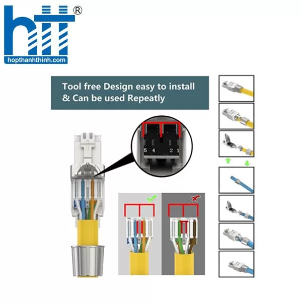 Hợp Thành Thịnh - Đầu bấm hạt mạng Cat7 STP PicoLink 
