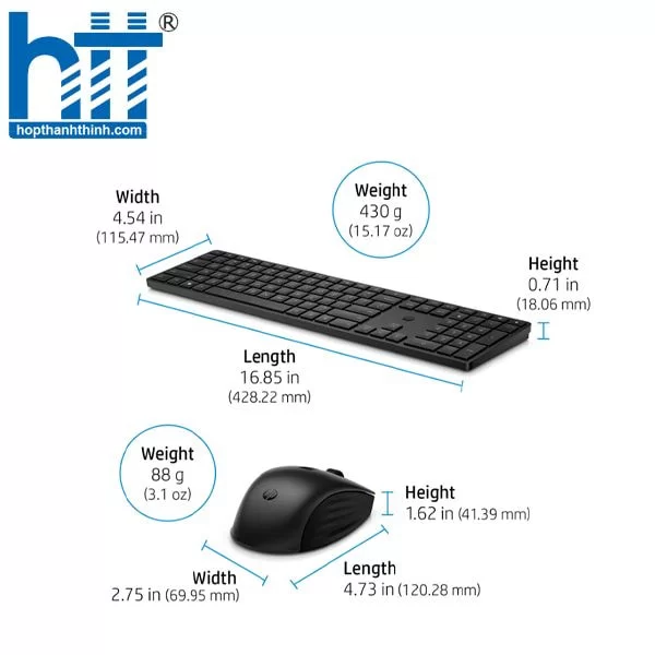 Hợp Thành Thịnh - Combo bàn phím chuột Wireless HP 655