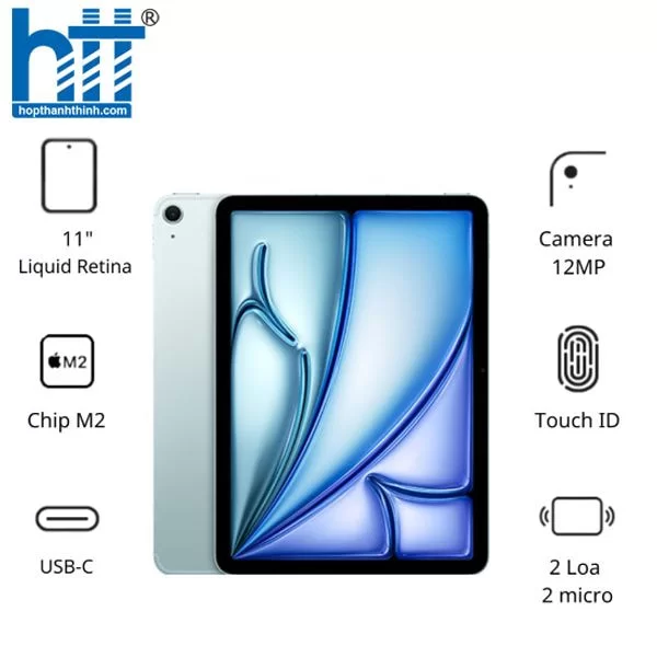 HTT - Máy tính bảng Apple IPad Air 6 11inch Wifi (8GB/ 128Gb/ Blue/ MUWD3ZA/A)
