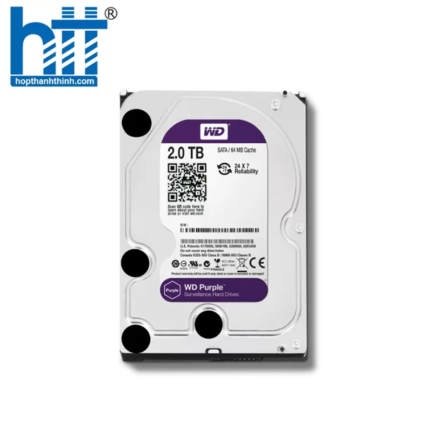 Hợp Thành Thịnh - Ổ CỨNG HDD WESTERN DIGITAL 2TB PURPLE (WD23PURZ)