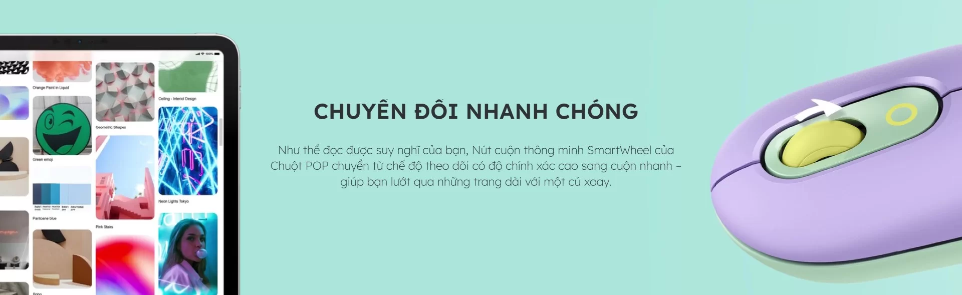 Chuột không dây Logitech Pop Emoji HeartBreaker Rose (USB/Bluetooth/Hồng)