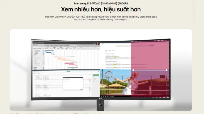 HTT - Màn Hình LG UltraWide 34WR55QK-B