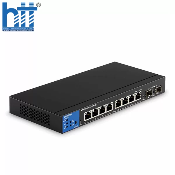 HTT - Switch Linksys LGS310MPC-EU (8 cổng 1G PoE RJ45 + 2 cổng quang 1G SFP)