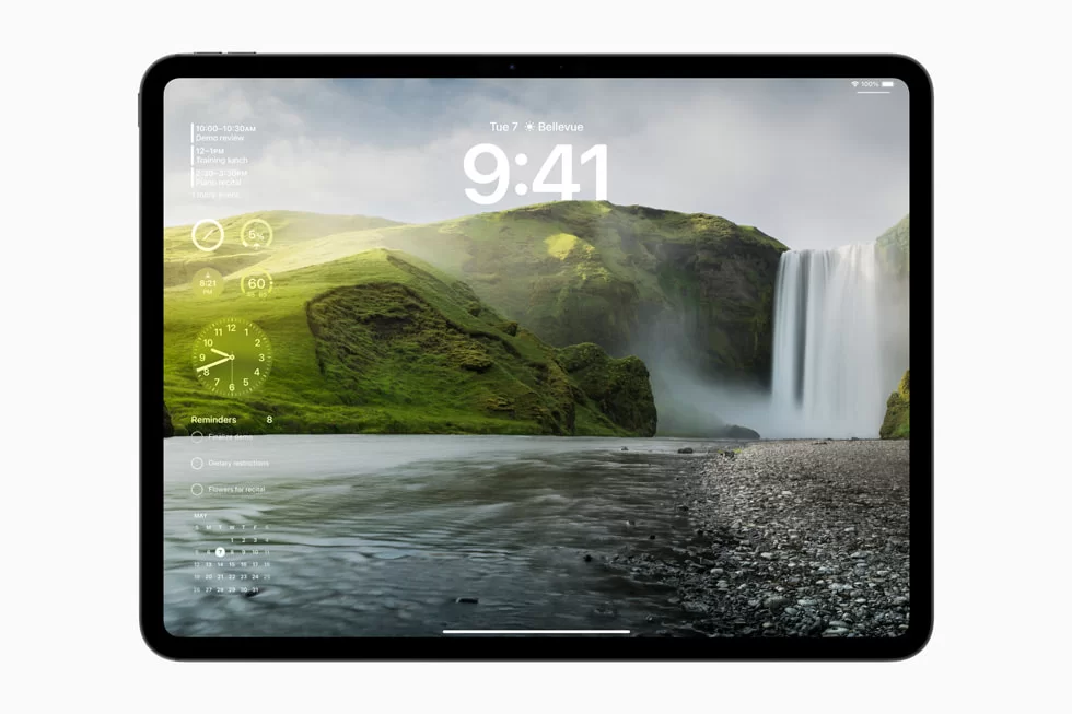 Màn Hình Khóa trên iPad Pro mới.