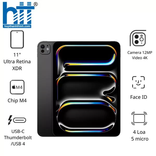 HỢP THÀNH THỊNH - Máy tính bảng Apple IPad Pro 11 M4 Wifi (16GB/ 1TB/ Space Black/ MVVE3ZA/A)