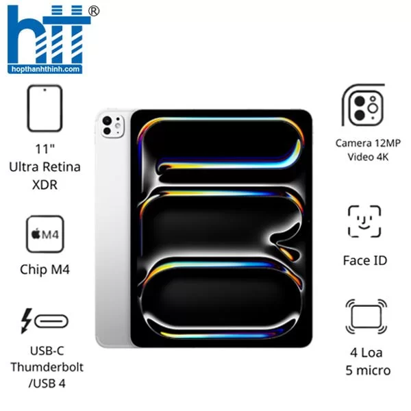 HỢP THÀNH THỊNH - Máy tính bảng Apple IPad Pro 11 M4 Wifi (8GB/ 256GB/ Silver/ MVV93ZA/A)