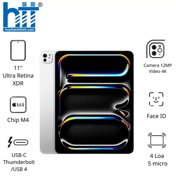 HỢP THÀNH THỊNH - Máy tính bảng Apple IPad Pro 11 M4 Wifi (8GB/ 512GB/ Silver/ MVVD3ZA/A)