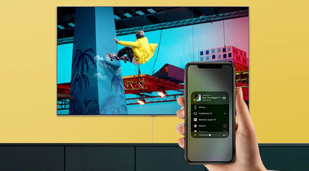 Chiếu màn hình điện thoại lên tivi - Smart Tivi Samsung 4K 50 inch UA50AU7002 Chiếu màn hình điện thoại lên tivi - Smart Tivi Samsung 4K 50 inch UA50AU7002