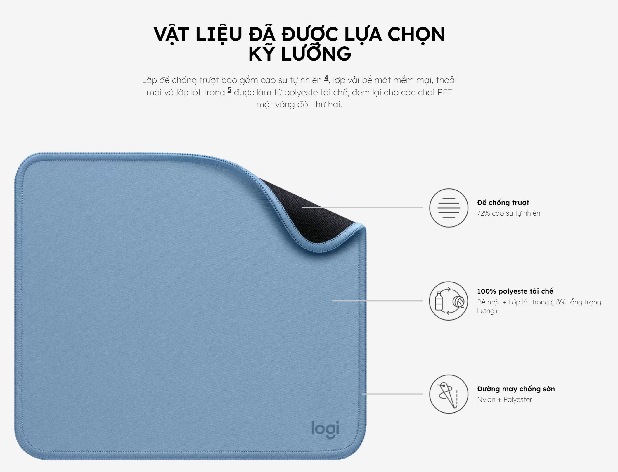 Bàn di chuột Logitech studio series - Xám (956-000034)