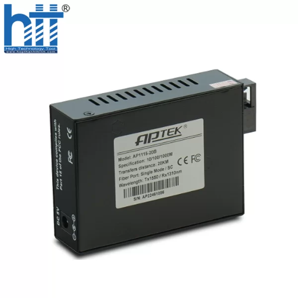 HỢP THÀNH THỊNH - Bộ chuyển đổi quang Gigabit đơn mode APTEK AP1115-20B