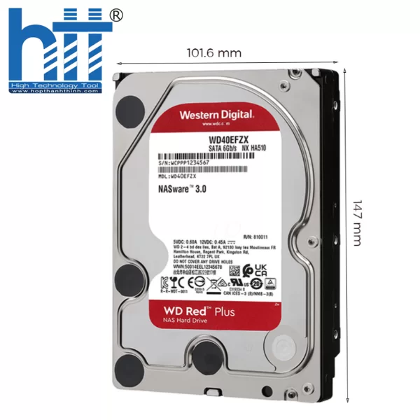HỢP THÀNH THỊNH - Ổ cứng Western Digital Red Plus 10TB  WD101EFBX