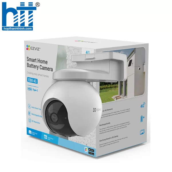 HỢP THÀNH THỊNH - Camera Wifi quay quét dùng pin EZVIZ CS-EB8/SP 4G 2K