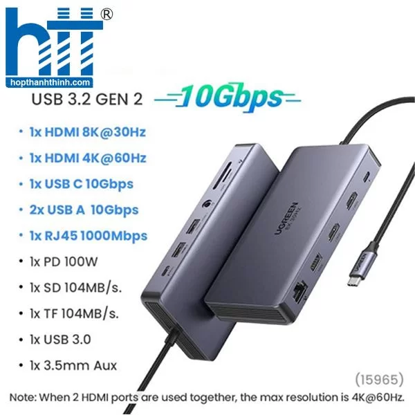 USB-C Revodok Docking Station 11 in 1 Ugreen 15965