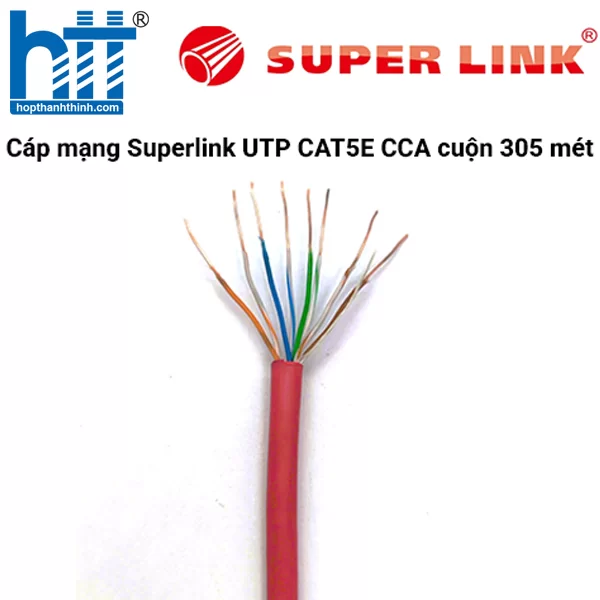 HỢP THÀNH THỊNH - Cáp mạng Superlink UTP CAT5E CCA cuộn 305 mét